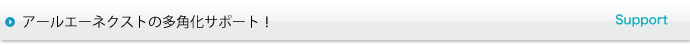 アールエーネクストの多角的サポート！